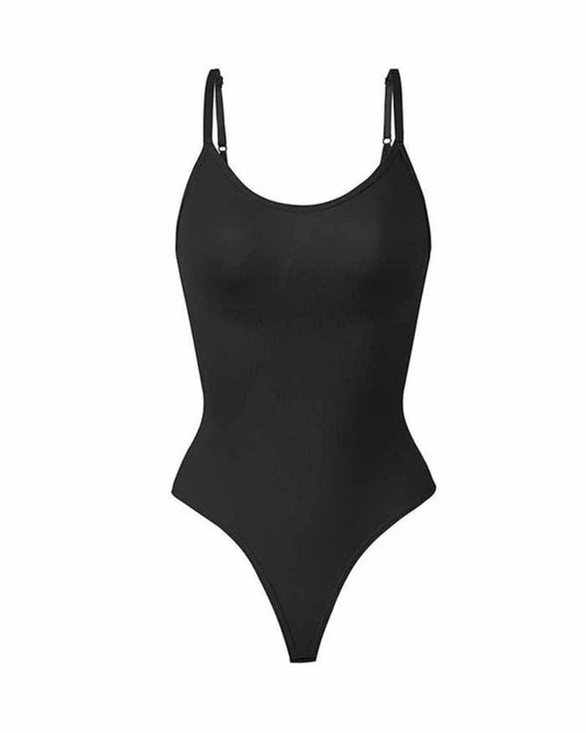 Seamless Tummy Control Round Neck Thong Tank Top Body Shaper Bodysuits