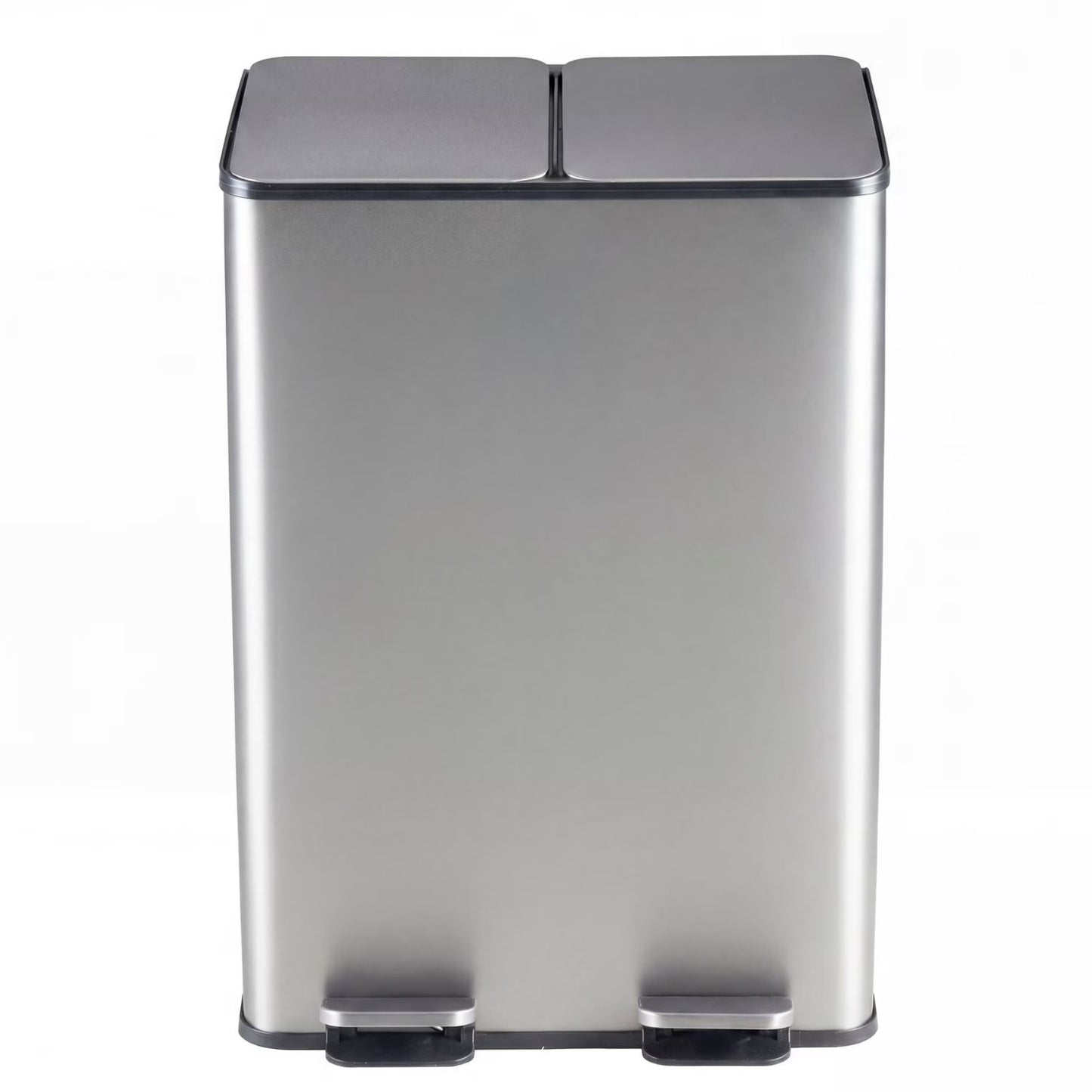 Dual Bin Trash Can, Foot Pedal Kitchen Recycling Bin, Soft-Close Lid And Removable Inner Buckets, Fingerprint-Proof