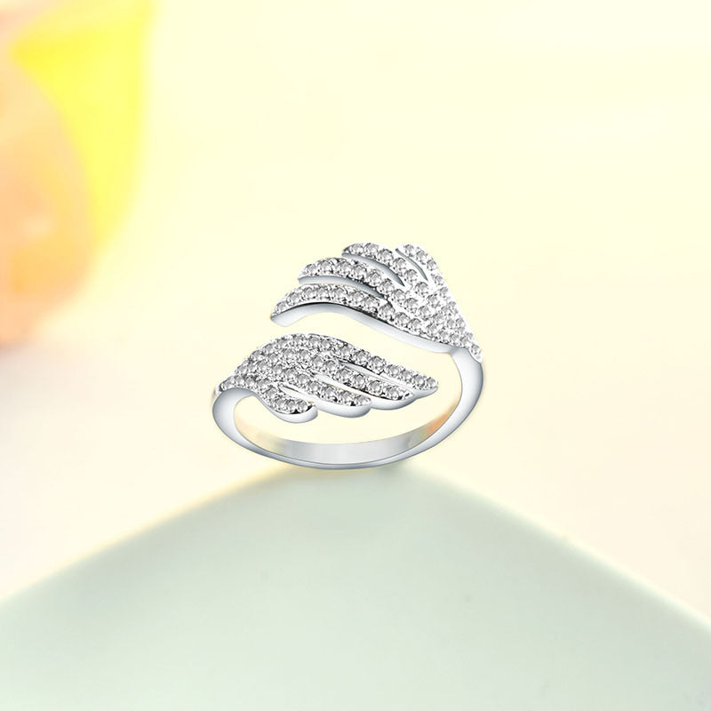 Japanese And Korean Trendy Personalities, Versatile European And American Winged Ring For Women