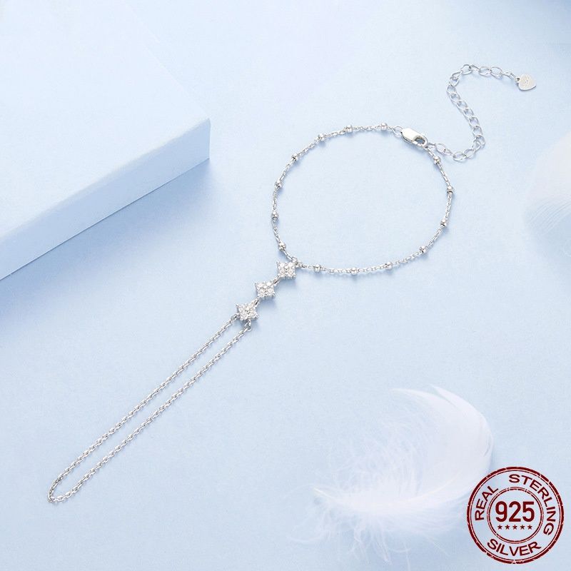 Fashion Ring Chain Bracelet Car Accessories S925 Sterling Silver Bracelet