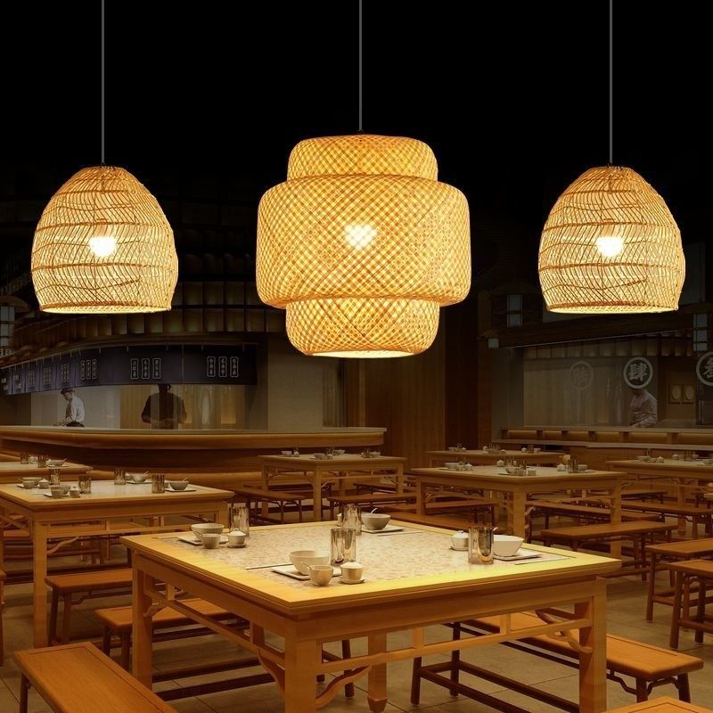 Bamboo-woven Pendant Lampessential For Restaurants Tea Rooms And Hotpot Eateries A Creative Choice