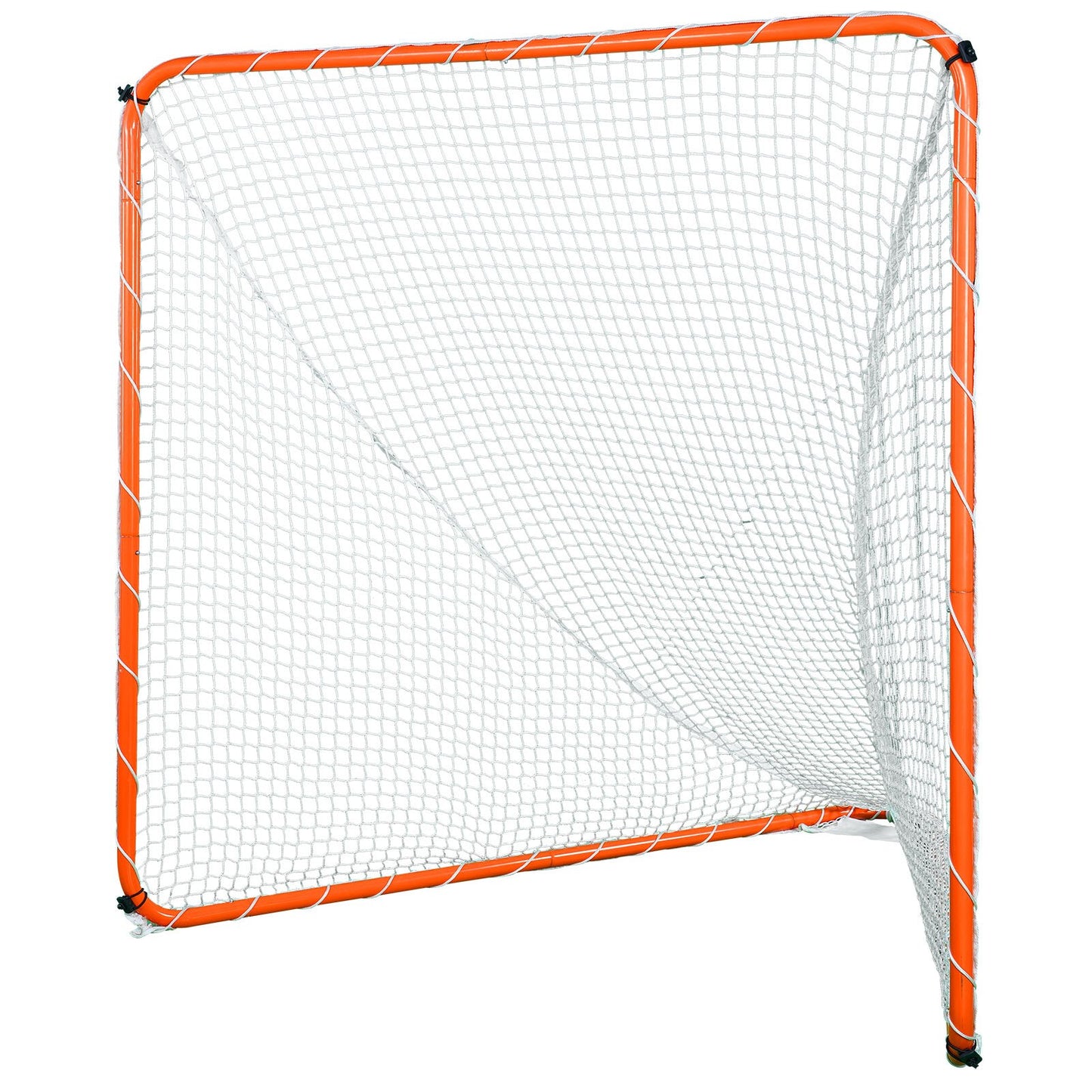 Lacrosse Goal, 6' X 6' Lacrosse Net, Steel Frame Backyard Lacrosse Training Equipment, Portable Lacrosse Goal With Carry Bag, Quick & Easy Setup, Perfect For Youth Adult Training, Orange