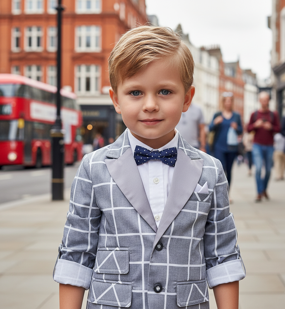 Boys Plaid Blazer Jacket Smart Casual Spring Top Kids Check 4-9Y