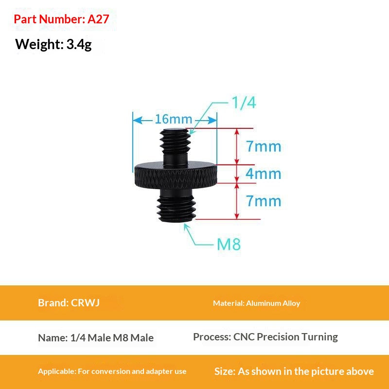 14 To 38 Camera Screw M4 M5 M8 M10 M12 Aluminum Tripod Head Photography Equipment Accessories