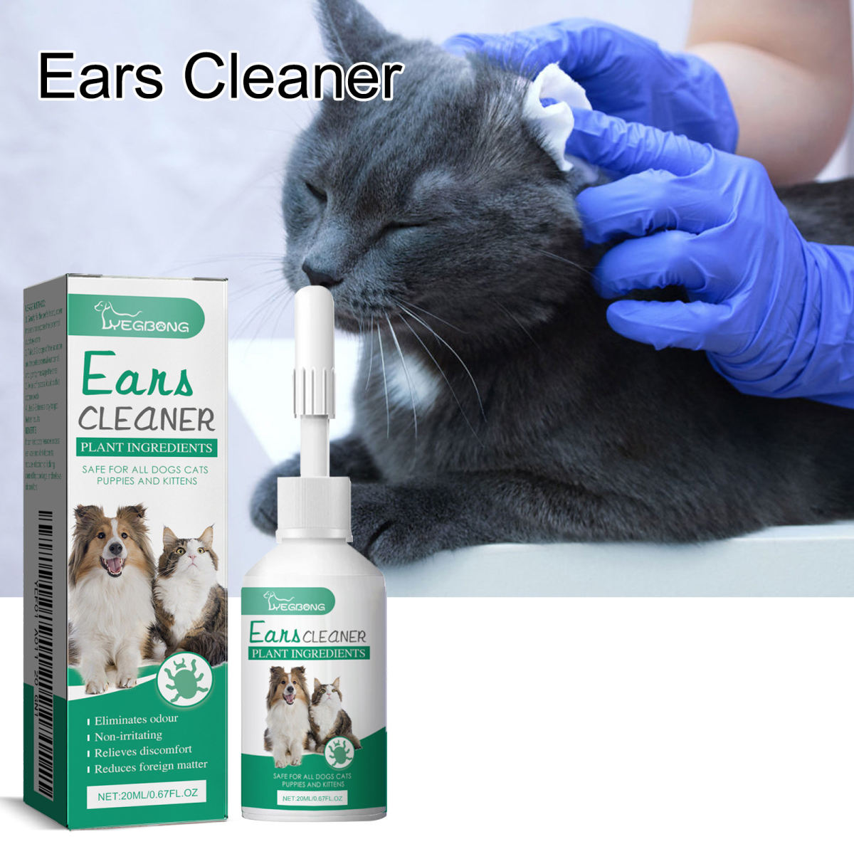 Pet Ear Drops Universal Cleaning Ear Wash For Cats And Dogs