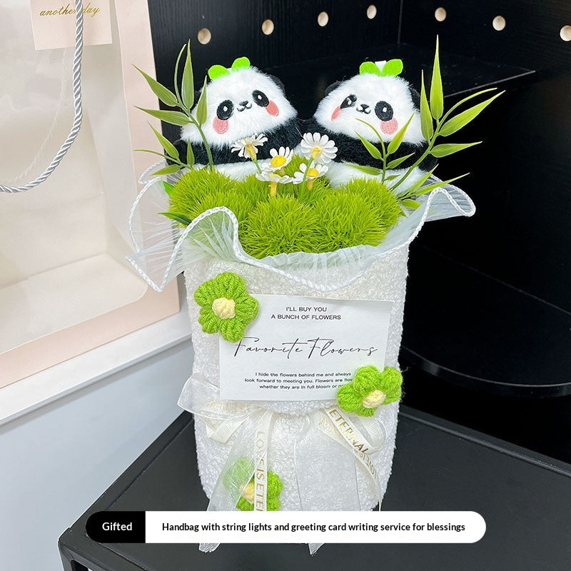 Internet-famous Rabbit Eating Grass Plush Bouquet Gift
