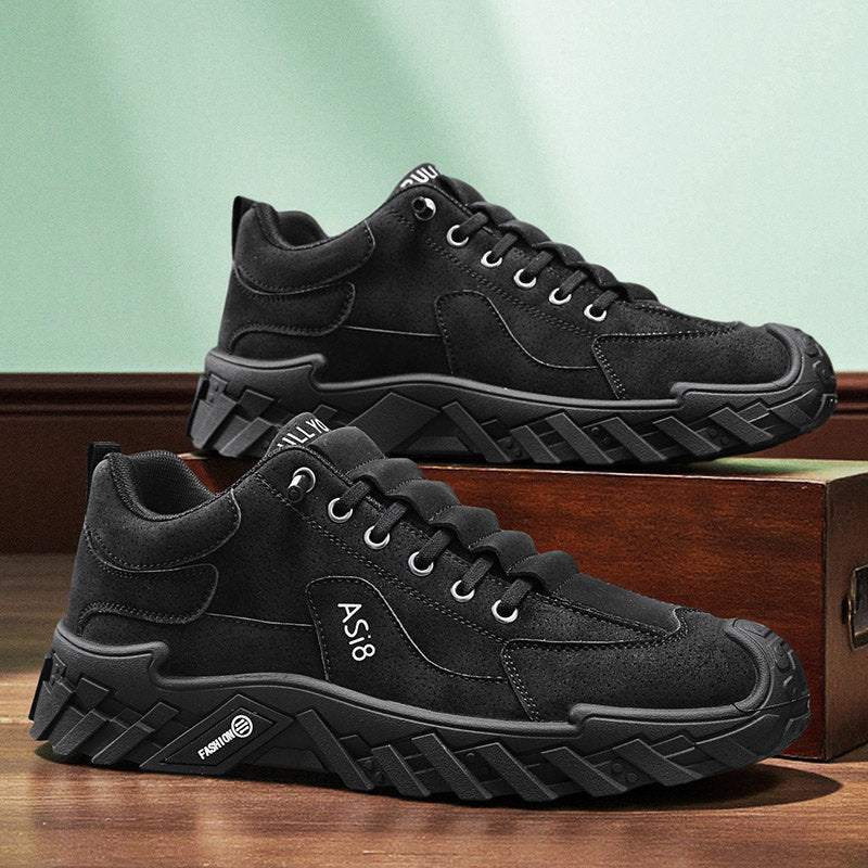 2026 New Arrival Premium Men's Platform Skate Shoes, Non-Slip Wear-Resistant Versatile Casual Athletic Work Shoes