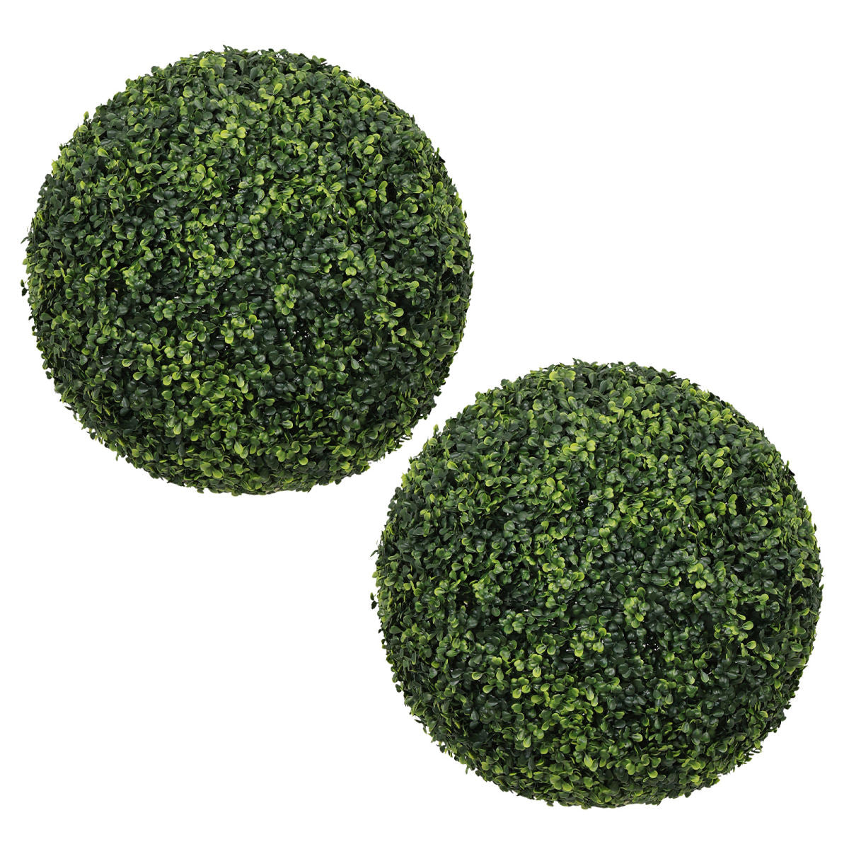 18.5IN dark Artificial Topiary Balls Outdoor Faux Boxwood Decorative Green Spheres for Garden Front Porch Patio Planter Decoration, 2pcs/set