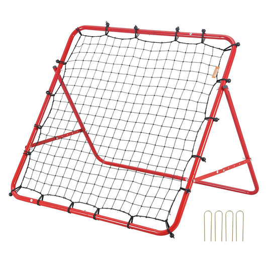 Soccer Rebounder Rebound Net, Kick-Back 39"x39", Portable Football Training Gifts, Aids & Equipment For Kids Teens & All Ages, Easy Set Up & Perfect Storage
