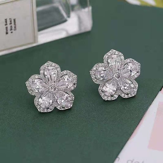 Japanese And Korean Instagram-style Cherry Blossom Earrings For Women
