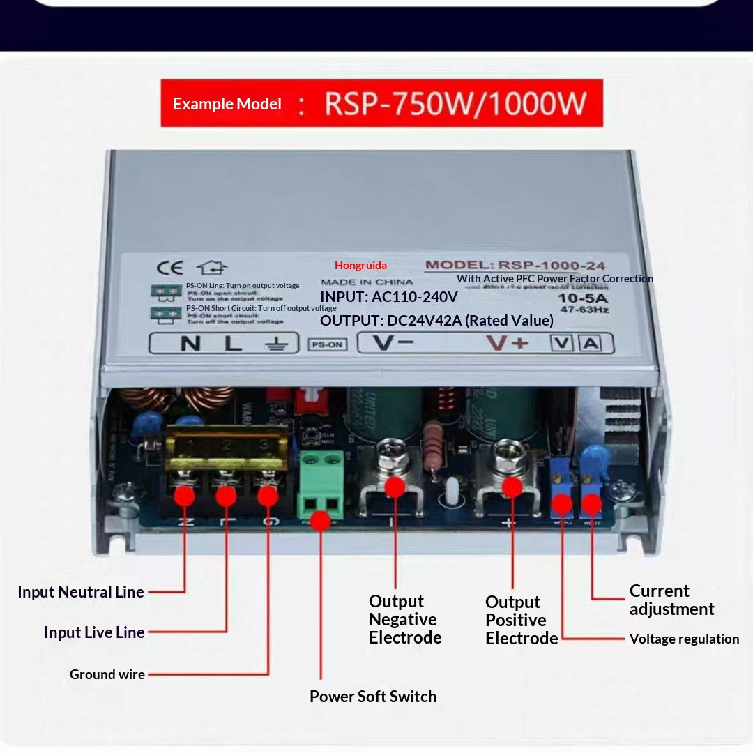 RSP1000W Active PFC DC Switch-Mode Power Supply