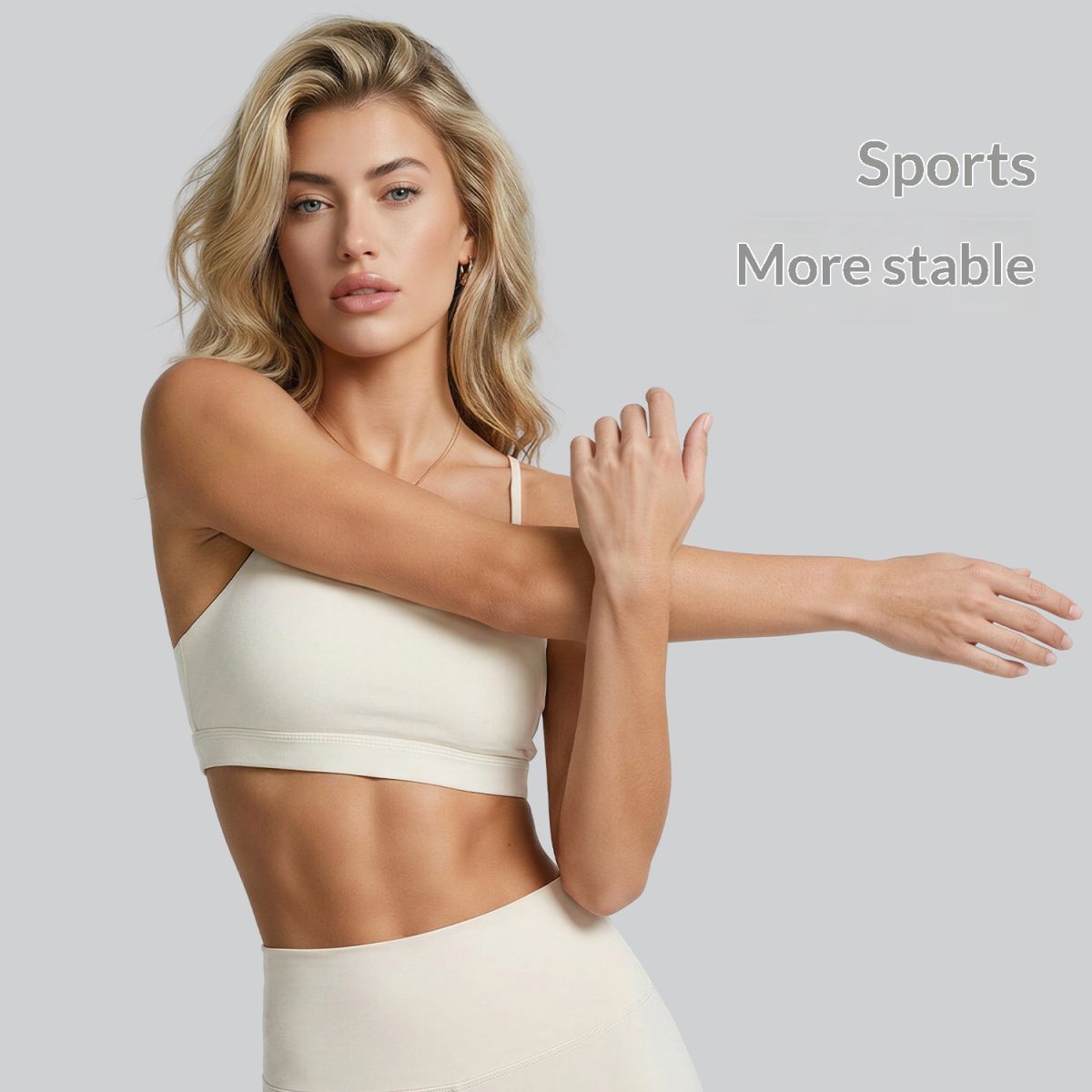 Fixed Integrated Halter Sports Bra For Workout, Yoga & Back Shaping