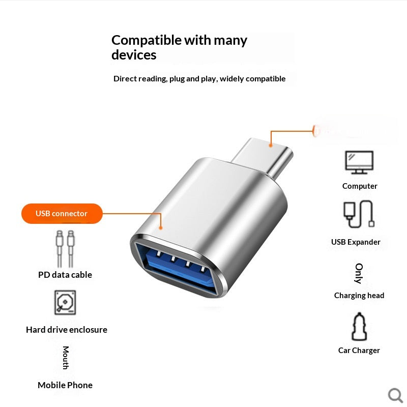 Data Transfer Supported Fast-charging Car USB Drive Converter