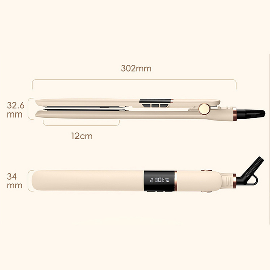 Hair Straightener Curler 2 In 1 For Women 10s Fast Heat Up Digital Display