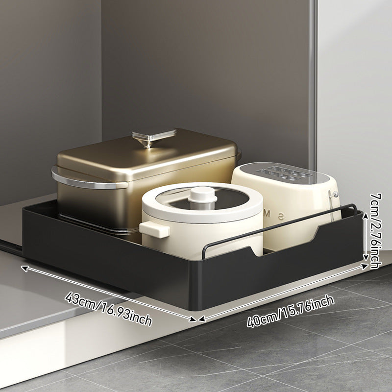 Portable Home-Use No-Drill Kitchen Pull-Out Shelf