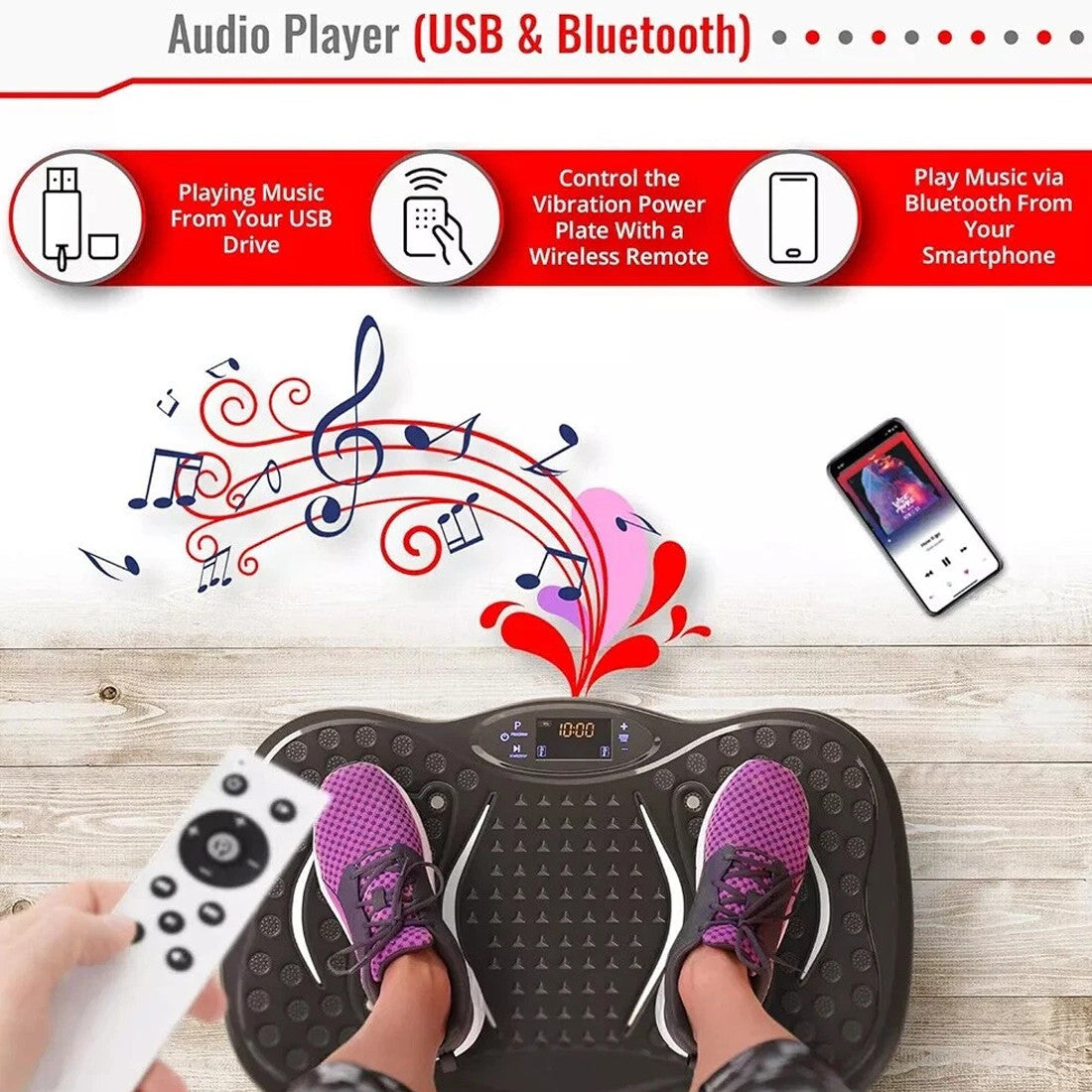 Vibration Plate Exercise Machine Home Workout Equipment Body Shaper Massager UK