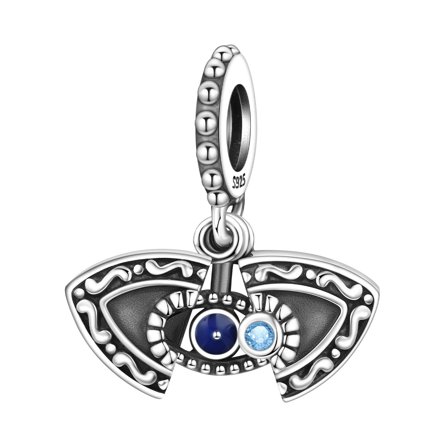 Copper-plated Silver Devils Eye DIY Bracelet Bead Accessories