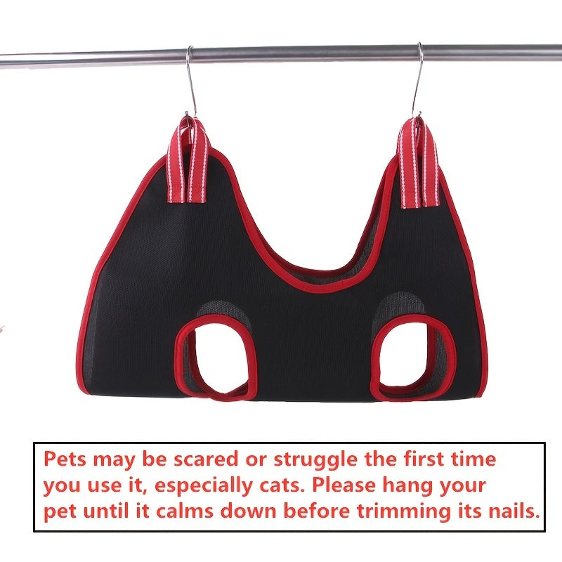 Pet Cat Grooming Hammock Dog Nail Cutting Anti Scratch Bite Fixed Bag Bath Trimming Restraint Bag Beauty Hammock Hanging Pet Set