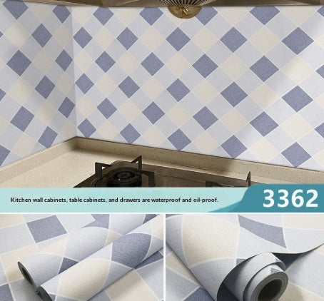 Kitchen Stickers Waterproof Oil-resistant Fire-retardant Wallpaper Self-adhesive Wall Covering