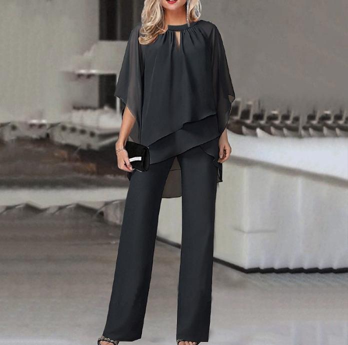 Fashion Solid Color Loose Casual Irregular Suit