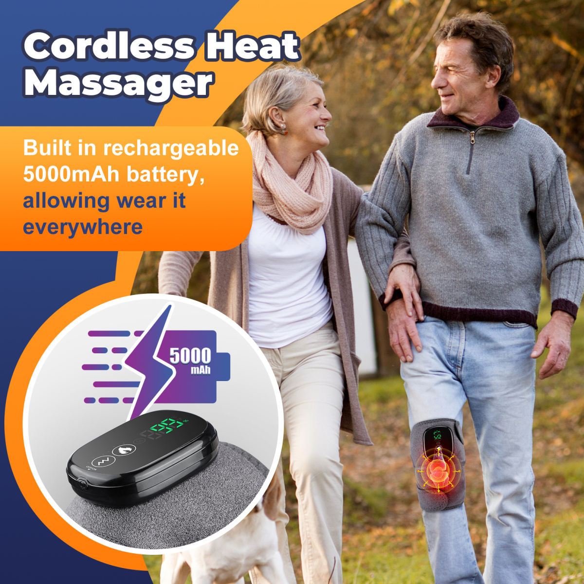 Electric Heated Knee Pads With Vibration Massage Shoulder Support