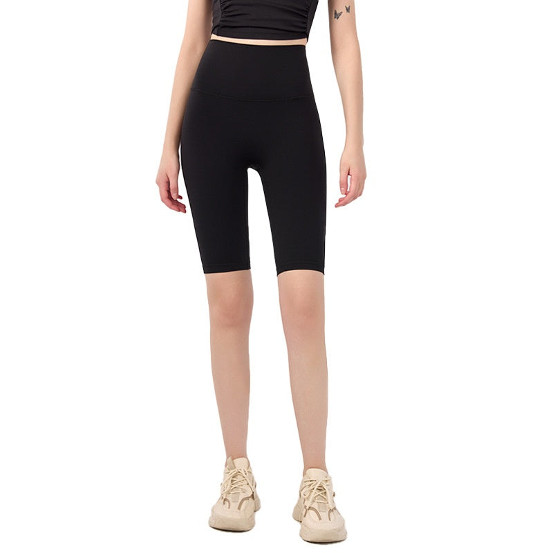 High Waist Belly Contracting Fitness Shorts Women's Tight Four Points Yoga Pants