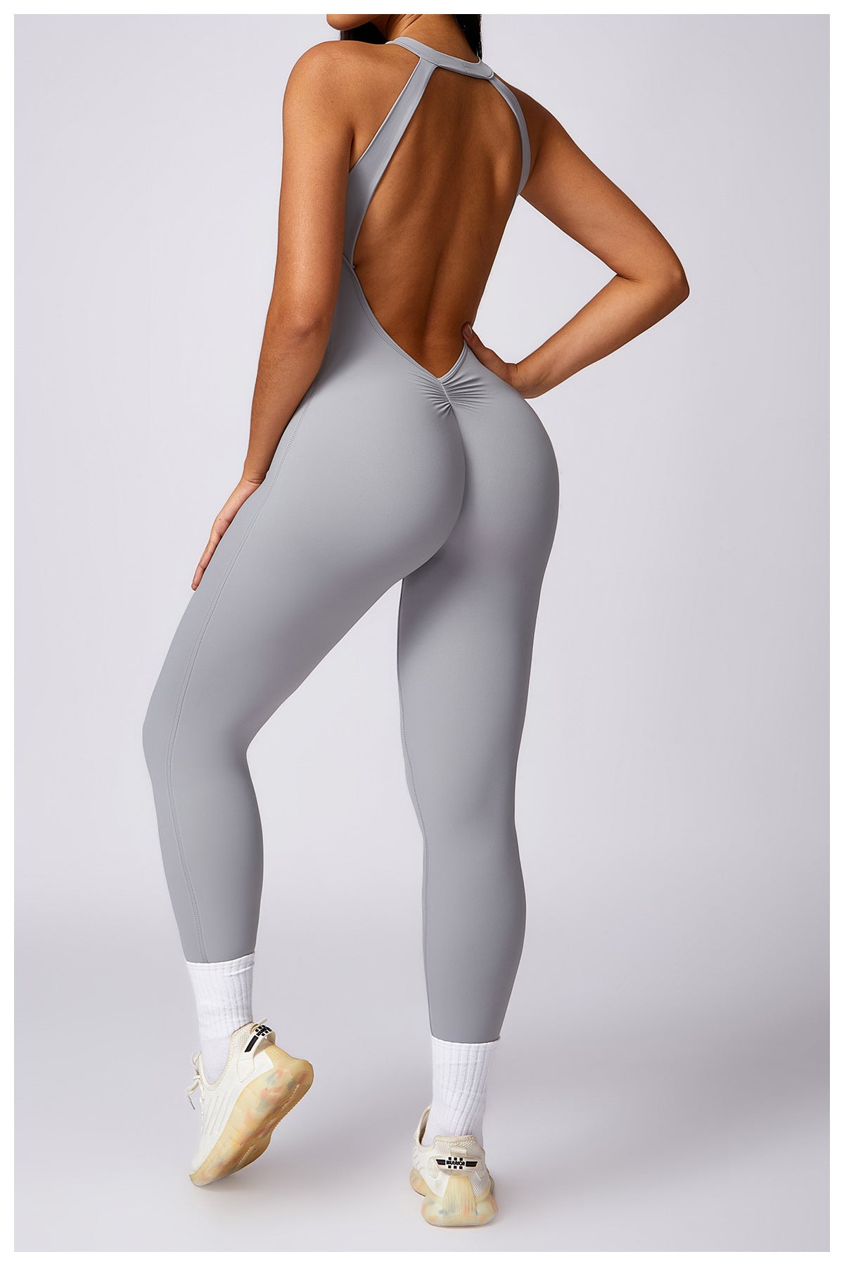 Beauty Back Yoga Jumpsuit Women's Outdoor Running Tight Sports Quick-drying Workout Clothes