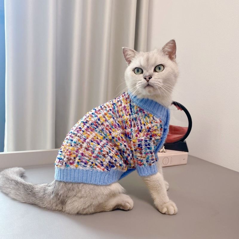 Pet Dog Color-Block Cardigan Sweater