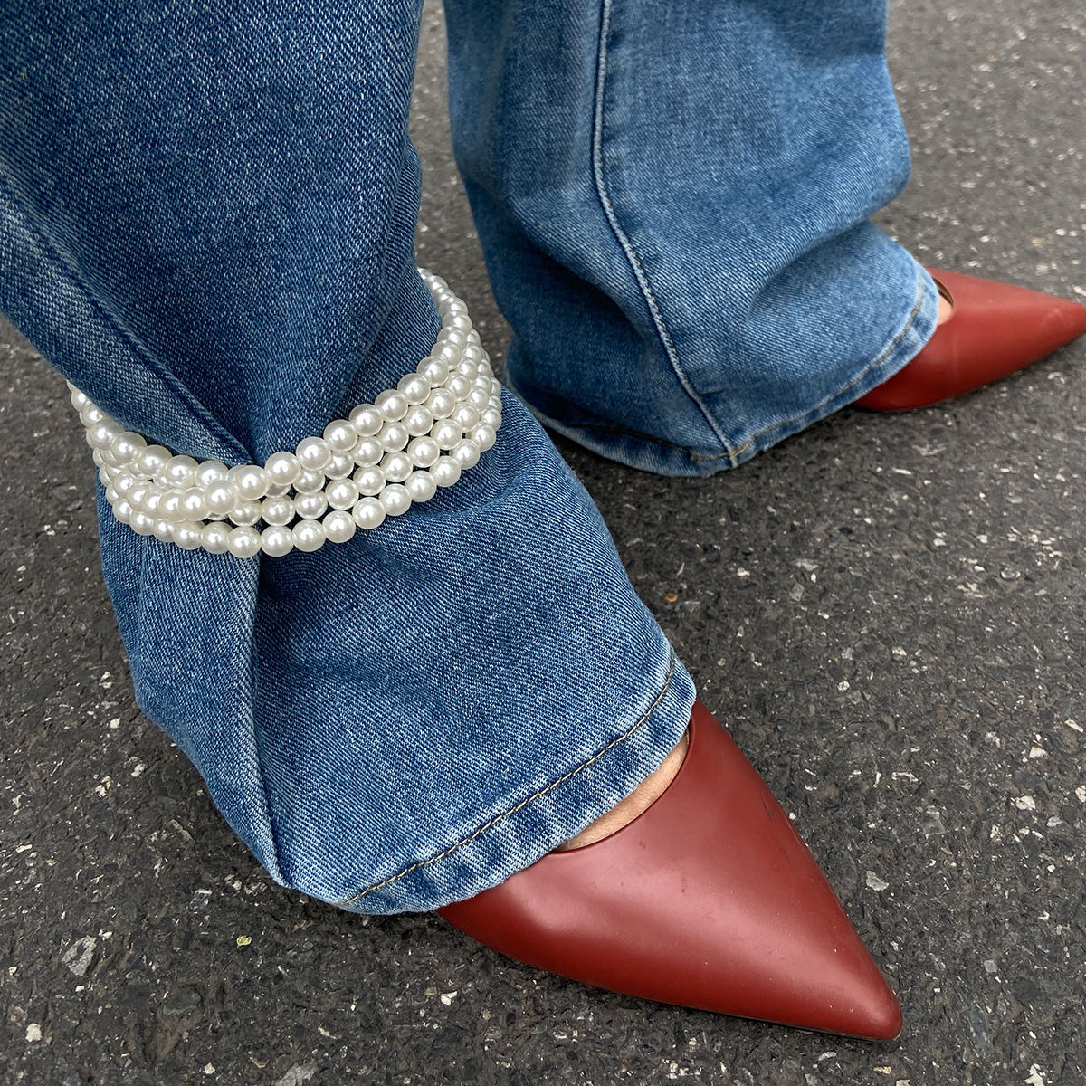 Pants Decorative Beaded Foot Accessories