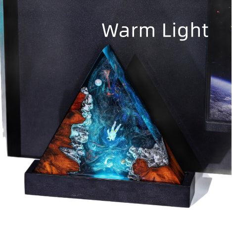 Epoxy Resin And Wooden Night Light Epoxy Resin Room Decor Lamp