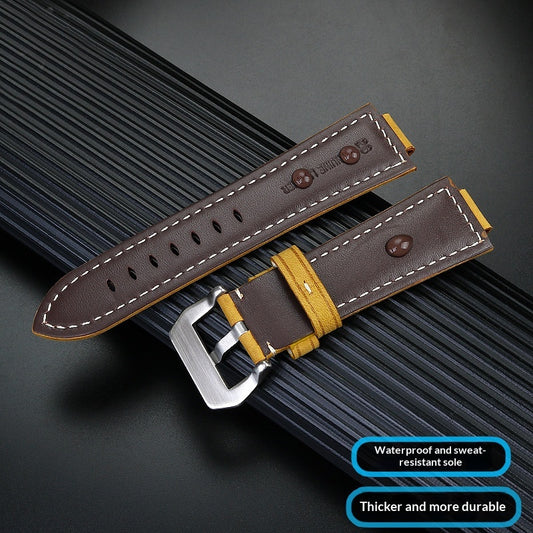 Genuine Leather Cowhide Watch Strap Accessories Compatible With