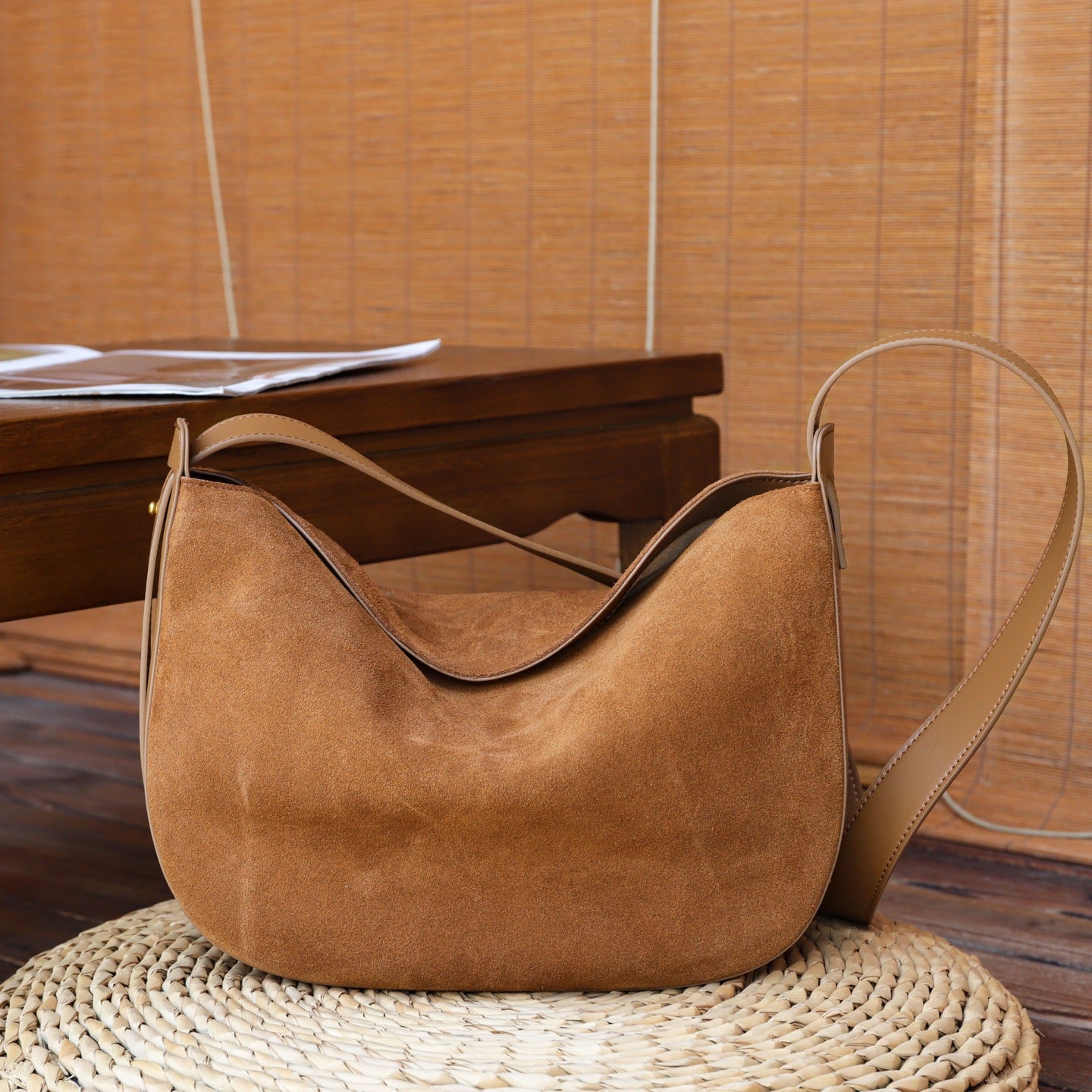 Retro Matte Genuine Leather Underarm Bag For Women, New Autumn-Winter Versatile Dumpling Bag, Casual Fashion Crossbody And Shoulder Bag