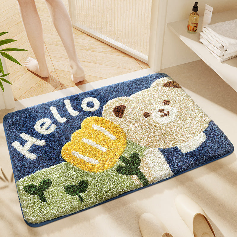 Thickened Faux-cashmere Bathroom Bath Mat