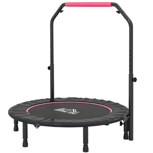 45 Foldable Mini Fitness Trampoline, With Adjustable Foam Handle