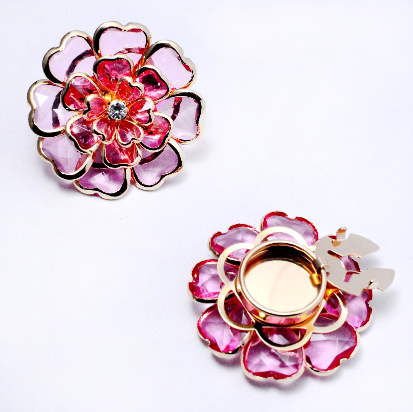 Best-selling Shirt Buttons Drop Oil Flower Bronze Diamond Buttons Set Brooch Buttons