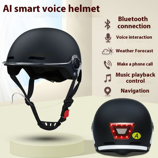 Voice Smart Bluetooth Accessible Phone Warning Light Helmet