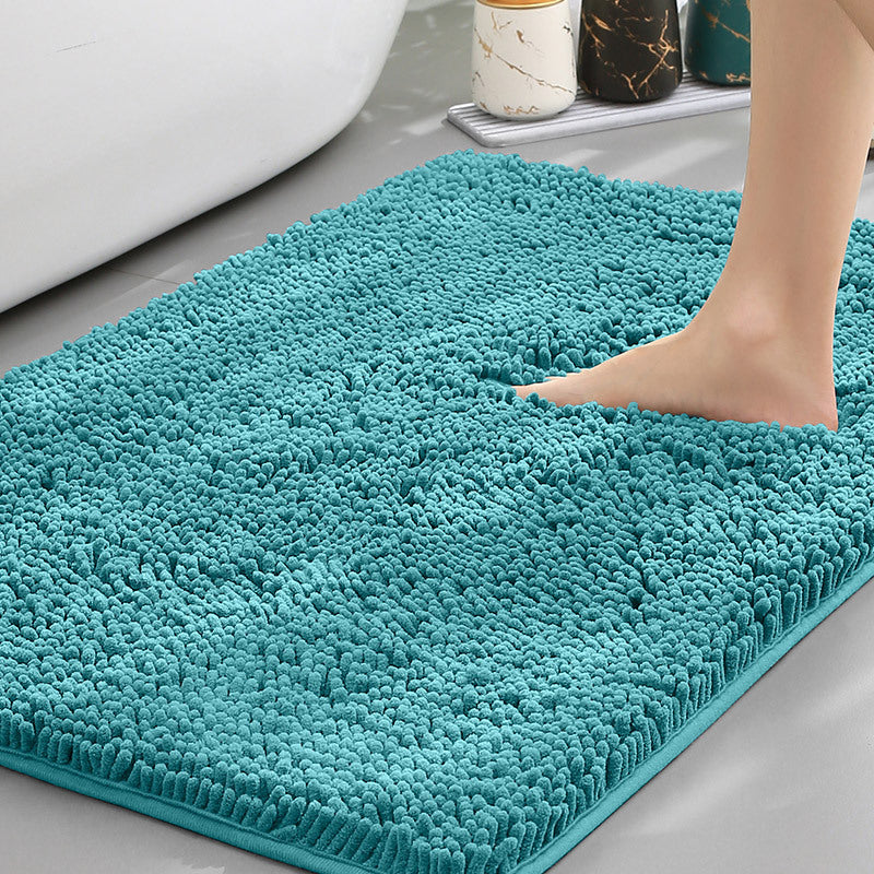 Bathroom Floor Mat, Bath Entrance Water-absorbent Carpet, Chenille Anti-slip Foot Pad