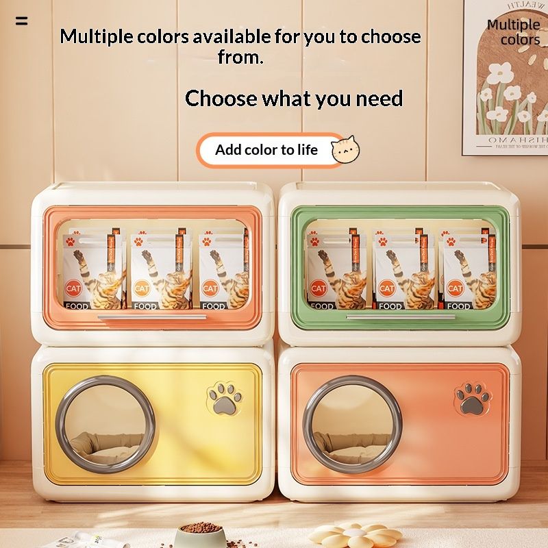 Large-capacity Cat Food Storage Container Cat Bed