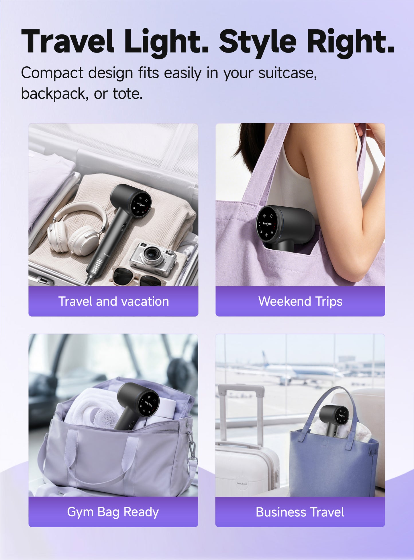 Hair Dryer, Professional Ionic Hair Dryer For Fast Drying, Low Noise And Quiet, Lightweight, 600 Mmillion Negative Lonic High-Speed Hair Blow Dryer Without Hair Damage For Women, Men, Travel, Salon