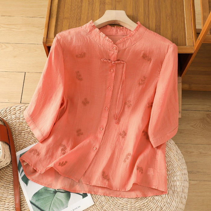 New Chinese-style Vintage Embroidered Top