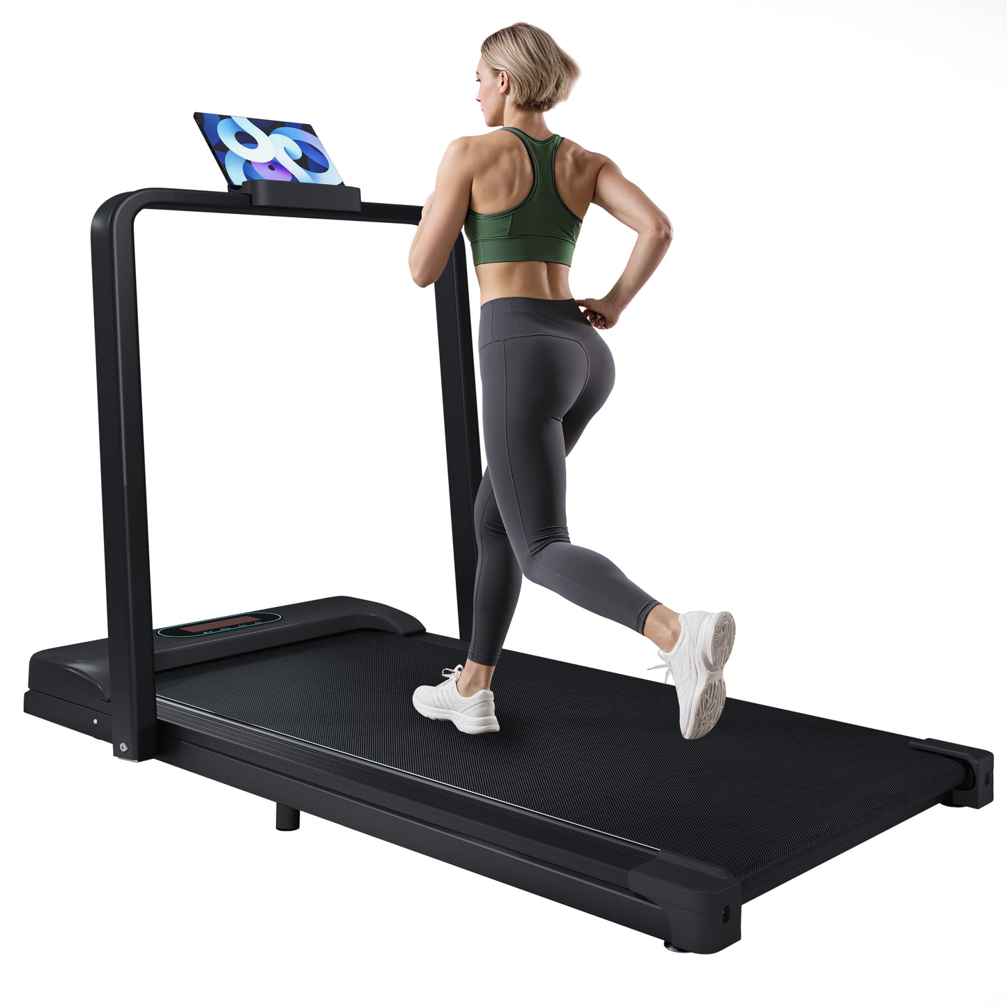 2 In 1 Treadmill For Home, Treadmill With Remote Control 1-6 Km H Speed With LED Display & Bluetooth Speaker & Phone Holder, Treadmill For Home & Office, Easy To Fold, Assembly Distance