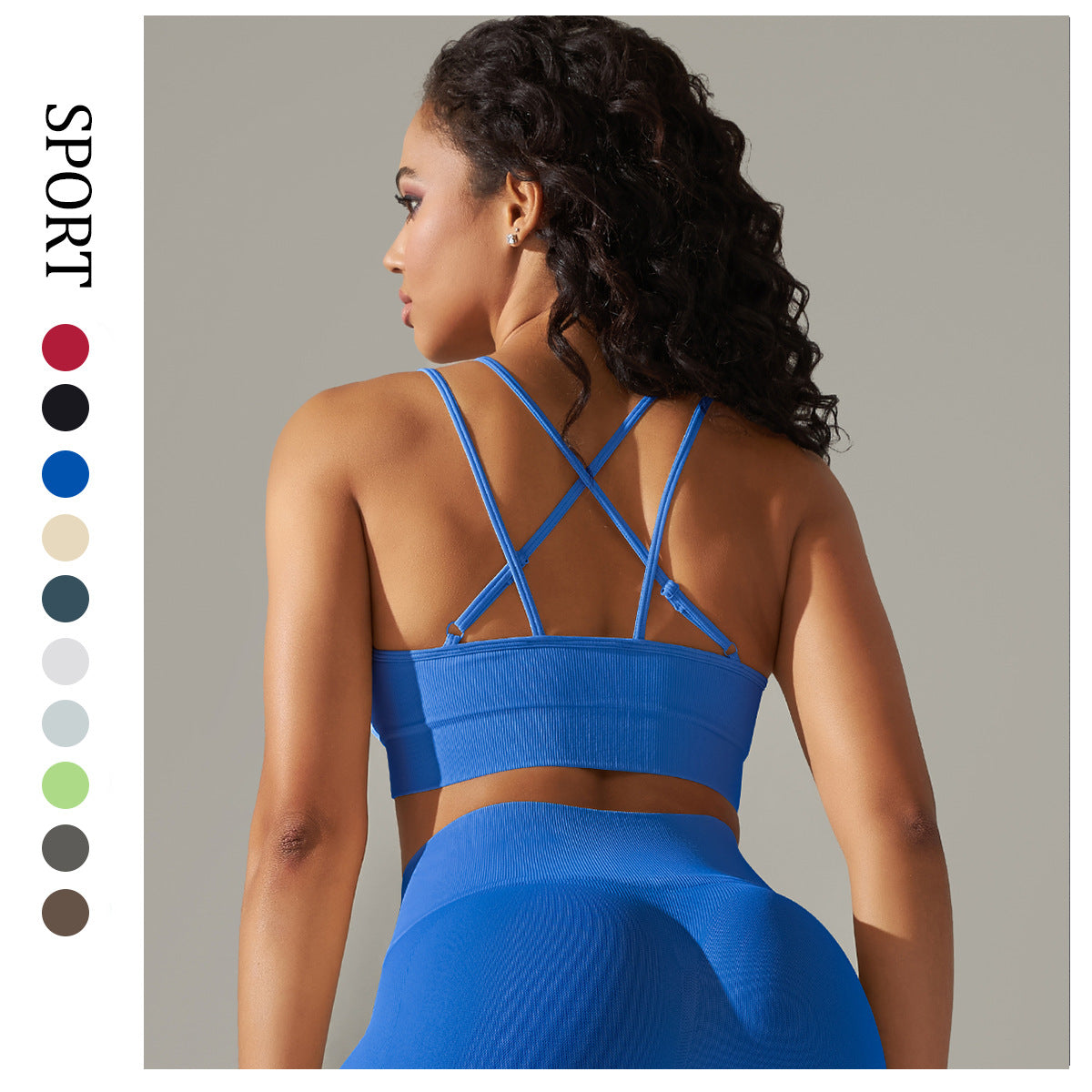 Seamless Knitted Beauty Back Yoga Clothes Running Workout Bra