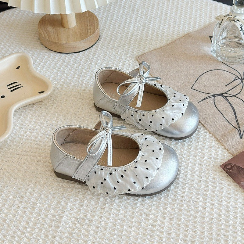 Korean-style Spring And Autumn Retro Soft Sole Leather Shoes For Girls In Princess Fashion