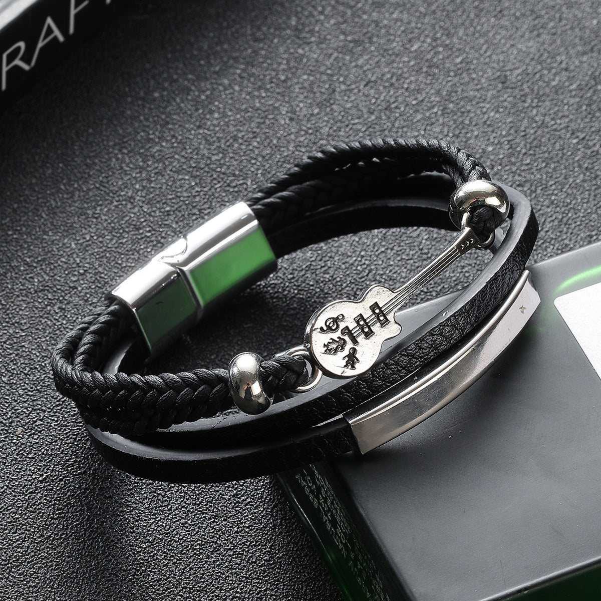 Punk-style Mens Fashion Creative Multi-layer Leather Bracelet