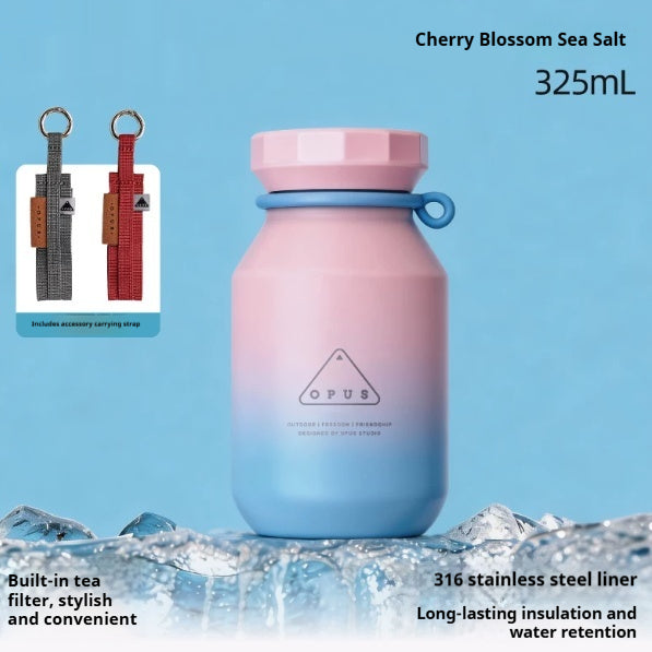 Outdoor Portable Tea-Brewing Couples Insulated Water Bottle