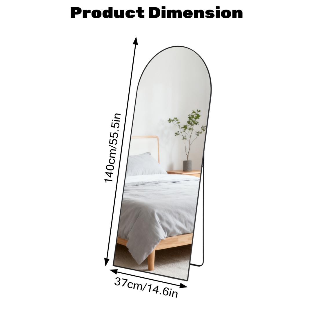 56 X15 Rectangle Full Length Mirror, Full Body Standing Mirror Floor Mirrors