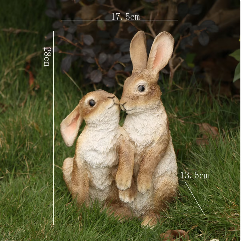 Resin Rabbit Statue For Home And Outdoor Garden Patio Decoration