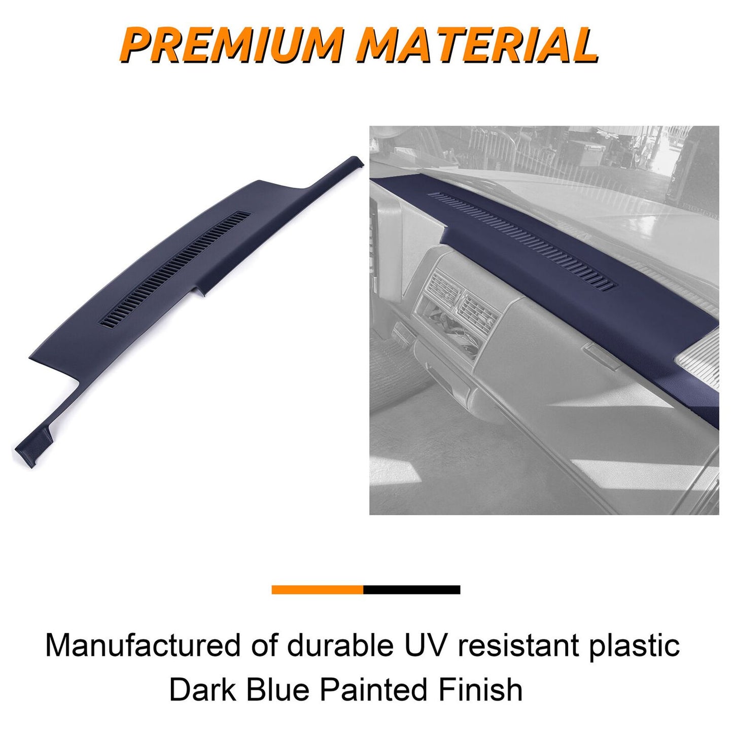 FOR CHEVY SILVERADO C-K 1500 1988-1994 1993 92 Dark Blue Dash Cover Cap Overlay
