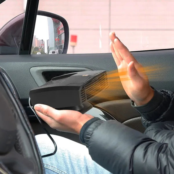 Portable Car Heater Heating Fan 2 In 1 Defroster Defogger Demister Windshield Heater Automotive Cooling Fan With Rotating Base