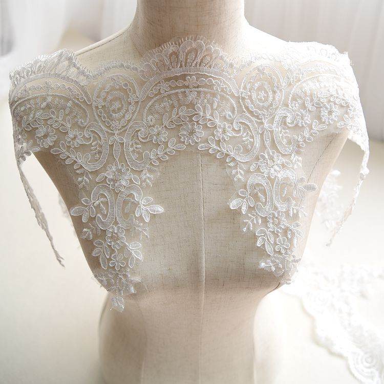 Wedding Embroidered Eyelash Lace Sequin Lace Accessories